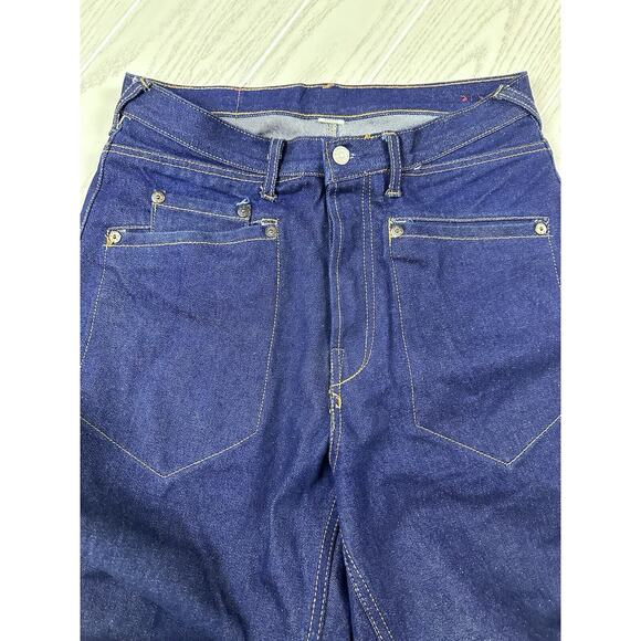 Y2k EVISU Heritage Front Butt Pockets Japanese Denim Pants Jeans W34 Jnco - Picture 3 of 8